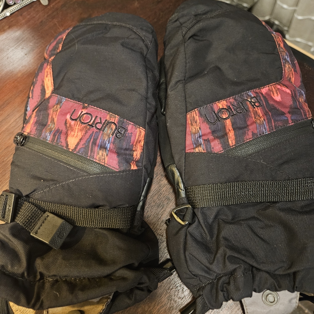 Burton Black and Multicolor Mittens